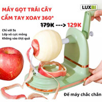 Máy gọt vỏ trái cây tự động, Dụng cụ gọt vỏ hoa quả đa năng kèm lưỡi cắt LUXBI