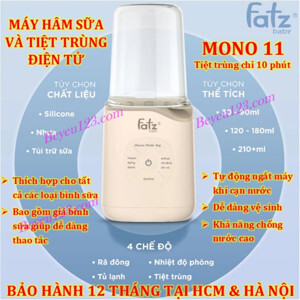 Máy hâm sữa Fatzbaby có chức năng vắt cam Mono 5 FB3225SL