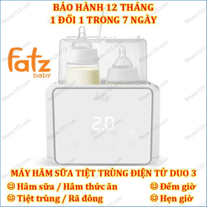 Máy hâm sữa tiệt trùng 2 bình điện tử Duo 3 Plus Fatz FB3094TK