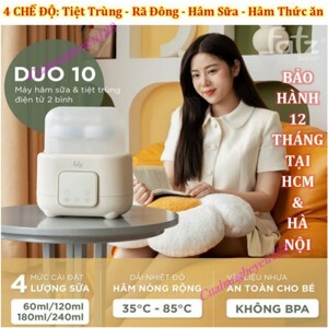Máy hâm sữa tiệt trùng điện tử 2 bình Dou 5 Fatzbaby FB3203TN actbonus