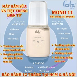 Máy hâm sữa và tiệt trùng điện tử Fatz Baby Mono 11 FB3009TN