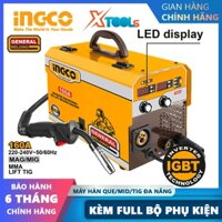 Máy hàn điện MAG/MIG/MM A/TIG 160A INGCO ING-MGT1601 điện áp 220-240V, tần số(Hz):50/60, màn hình LCD