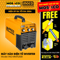 Máy hàn điện tử Inverter INGCO ING-MMA2508 250A, công nghệ IGBT Inverter, hoạt động mạnh mẽ, hiệu suất cao MOSACO