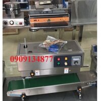 máy hàn miền túi nước gia vị liên tục, máy hàn miệng túi soup liên tục FR900, máy ép miệng túi nước dạng đứng