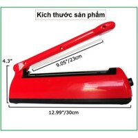Máy hàn miệng túi đa năng 200x5mm màu đỏ, Máy cơ hàn ngấu và bền