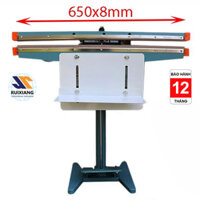 máy hàn miệng túi dập chân PFS-650 có giá đỡ,giá nhiệt từ 2 hàm có thể hàn túi dày, với nếp gấp