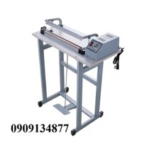 máy hàn miệng túi nilong dập chân SF1000, máy ép hàn cắt miệng túi dập chân, máy hàn cắt màng co PVC