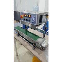 máy hàn miệng túi nước sốt liên tục có in date FRD1000, máy ép miệng túi PA, máy ép túi nhôm túi bac