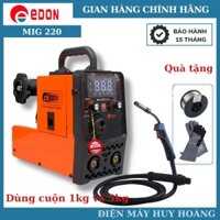 Máy hàn mig 220 thương hiệu Edon dùng cuộn dây 1kg và 5kg - Dây hàn mig rời máy dài 3m