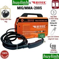 MÁY HÀN MIG DÙNG KHÍ KHÔNG DÙNG KHÍ ĐA NĂNG BTEC MIGMMA 200S  TẶNG ĐÔI BAO TAY HÀN CAO CẤP TOLSEN 45026- HÀNG CHÍNH HÃNG