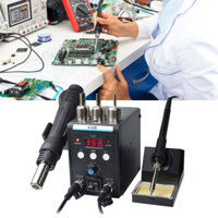 Máy hàn mini máy hàn thiếc 8586 780W,máy khò trạm hàn điện 2 trong 1,trạm hàn điều chỉnh nhiệt độ có OLED hiển thị