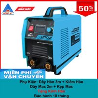 Máy hàn que điện tử HK 200Z giá rẻ sử dụng điện thế yếu - Có chế độ bảo vệ quá nhiệt quá tải nguồn điện không ổn định khả năng tiết kiệm điện đến đến 50% Bảo hành 12 tháng toàn quốc