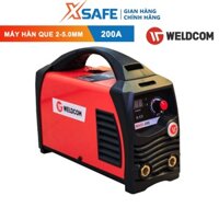 Máy hàn que Weldcom Maxi 200, dòng hàn từ 10-200A, đường kính que hàn 4.0mm, 5.0mm, màn hình LED theo dõi thông số