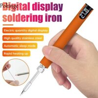 Máy hàn sắt điện không dây POKINGE, Màn hình kỹ thuật số Máy hàn điện áp có thể điều chỉnh, pin lithium Bộ công cụ hàn sạc nhanh USB không dây Sửa chữa mạch bút