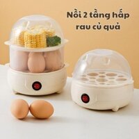 Máy hấp tự động mini, máy luộc trứng, bánh bao, rau củ (Tặng kèm hộp) SSR683