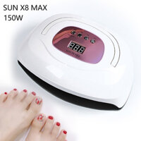 Máy Hơ Gel 150W SUN X8 MAX chuyên nghiệp máy sấy móng tay, máy hơ sơn gel dùng cho 2 bàn tay, bàn chân,cỡ lớn bền chắc