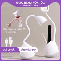 Máy hơ móng gel mini tích điện để bàn 8Led 36W 1202