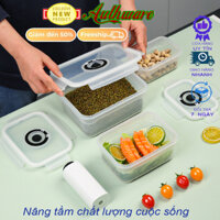 Máy+Hộp nhựa CHÂN KHÔNG ghi nhớ ngày tháng Đụng cơm văn phòng,Bảo quản thực phẩm chân không