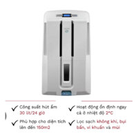 Máy Hút Ẩm Delongbhi DD230P, Máy Hút Ẩm 30L, Công Suất CỰC MẠNH, Nhập Đức, BH 12 Tháng, Hàng Chính Hãng, nhadep_99
