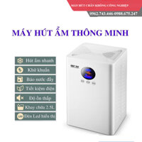 Máy hút ẩm không khí, Máy hút ẩm phòng ngủ Dehumidifier H2102 /SAST chống nồm ẩm, dung tích chứa 1L, đèn LED sáng.