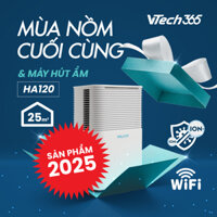 Máy Hút Ẩm Không Khí VTech365 HA120, Ion diệt khuẩn có Wifi, công suất lớn, Sấy Quần Áo phòng 25m2