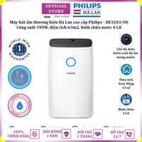 Máy hút ẩm Philips DE3203/00 395W, dung tích bình chứa nước 4 Lít, diện tích sử dụng 63m2 - Hàng nhập khẩu (BH 1 NĂM)