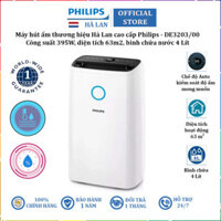 Máy hút ẩm Philips DE3203/00 395W, dung tích bình chứa nước 4 Lít, diện tích sử dụng 63m2 - Hàng nhập khẩu [New]