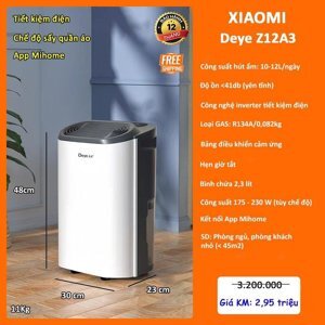 Máy hút ẩm thông minh Xiaomi Deye 12L Z12A3
