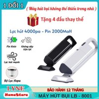 Máy hút bụi cầm tay AIKESI 8001 - Tặng kèm 4 đầu hút - Máy hút bụi không dây hút sạch bụi bẩn, Công suất 120W lực 3500Pa