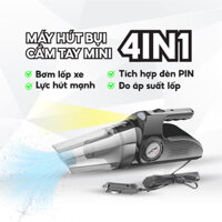 Máy Hút Bụi Cầm Tay Đa Năng Xetabon Kiêm Hút bụi, Bơm Lốp Ô Tô , Đo Áp Suất Lốp, Đèn Pin Chiếu Sáng 4 trong 1