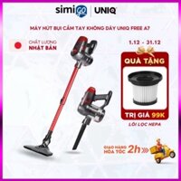 Máy Hút Bụi Cầm Tay Không Dây UNIQ Free A7 Đa Năng Gia Đình Mini Pin Sạc Hút Giường Đệm Nệm Sofa Xe Hơi Lực Hút Mạnh ( s