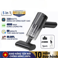 Máy hút bụi cầm tay, máy hút bụi giường nệm mini không dây lực hút 20.000 Pa công suất 120w