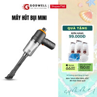 Máy Hút Bụi Cầm Tay Mini Không Dây GODWELLL Vệ Sinh Ô Tô, Gia Đình, Hút Bụi Giường Nệm, Lông Chó Mèo