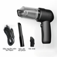 Máy Hút Bụi Cầm Tay Mini Vệ Sinh Ô Tô, Gia Đình, Hút Bụi Giường Nệm, Lông Chó Mèo -L.H Store