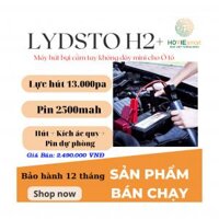 Máy Hút Bụi Cầm Tay mini Lydsto H2 Plus, tích hợp kích acquy