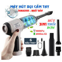 Máy Hút Bụi Cầm Tay TAMASHIO Nhật Bản 3 Trong 1 Hút – Bơm – Thổi, 6 Đầu Thay, Lực Hút 9000Pa