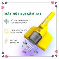 Máy Hút Bụi Con Vịt Vàng DUCK Tia UV Cầm Tay Không Dây Diệt Khuẩn Chăn Ga Gối Nệm Giường Ngủ Sofa Chính Hãng