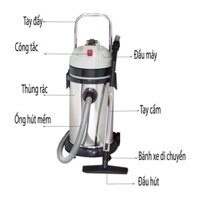 Máy hút bụi công nghiệp (ướt + khô) Tiross TS9303 công suất 1600w