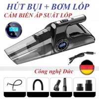 Máy Hút Bụi Đa Năng 4 Trong 1 - Hút Bụi, Bơm Lốp, Đo Áp Suất Lốp, Đèn Pin Chiếu Sáng Công Suất 120W