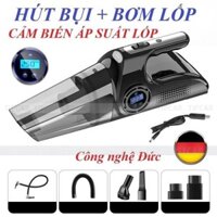 Máy Hút Bụi Đa Năng 4 Trong 1 - Hút Bụi, Bơm Lốp, Đo Áp Suất Lốp, Đèn Pin Chiếu Sáng Công Suất 120W