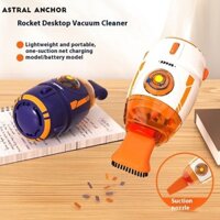 Máy hút bụi để bàn Mini, chạy bằng USB, kèm phụ kiện, Hình con vịt đáng yêu màu xanh da trời