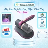 Máy Hút Bụi Giường Nệm Cầm Tay Tích Điện Mini, Không Dây, Có Đèn UV, Hút Bụi Sofa Quần Áo Đa Năng