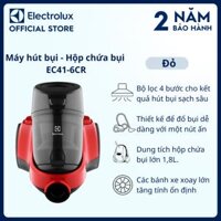 May hut bui - Hôp chưa bui Electrolux EC41-6CR - Bộ lọc 4 bước cho kết quả hút bụi sạch sâu, Dung tích hộp chứa bụi lớn 1,8L Hàng chính hãng