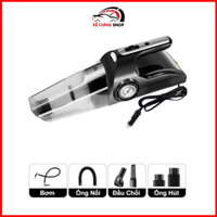 Máy hút bụi kèm bơm lốp ô tô điện tử thông minh cao cấp - Hút mạnh, bơm nhanh, pin sạc bền bỉ