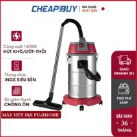 Máy hút bụi khô và ướt 1400W nhập khẩu Fujihome VC35 đa năng, thùng Inox 35L cao cấp siêu bền chính hãng