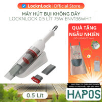 Máy hút bụi không dây LocknLock mini 0.5L 75W Chính hãng, lực hút mạnh cho xe hơi, nhỏ gọn ENV136WHT - HAPOS OFFICIAL