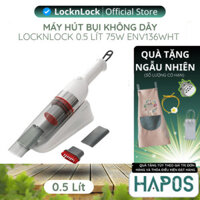 Máy hút bụi không dây LocknLock mini 0.5L 75W Chính hãng, lực hút mạnh cho xe hơi, nhỏ gọn ENV136WHT - HAPOS HOME