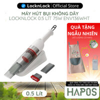 Máy hút bụi không dây LocknLock mini 0.5L 75W Chính hãng, lực hút mạnh cho xe hơi, nhỏ gọn ENV136WHT - HAPOS BEAUTY