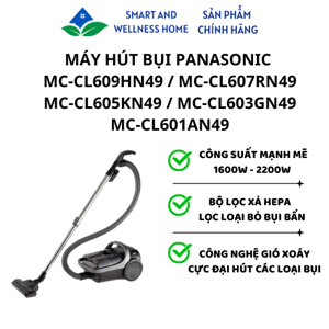 Máy hút bụi không túi Panasonic MC-CL607RN49