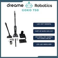 Máy Hút Bụi Lau Nhà 2 in 1 đa chức năng Cầm Tay GOKO T50 lực hút 13000Pa, công suất 290W, giặt rẻ sấy nóng